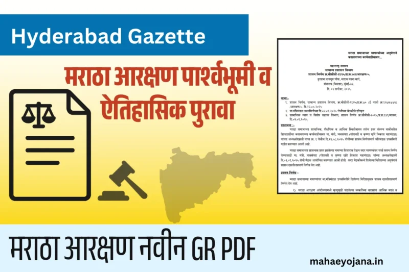 Hyderabad Gazette मराठा आरक्षण पार्श्वभूमी व ऐतिहासिक पुरावा काय सांगतो?